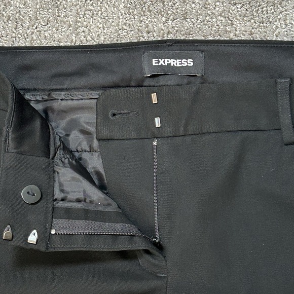 EXPRESS Editor Barely Boot Low Rise Pants Women's 10R (32x32) Black  EUC!! - Picture 4 of 12